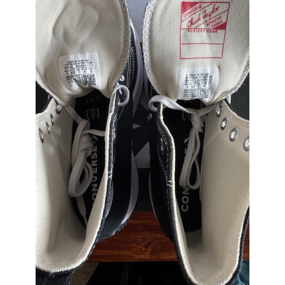 Converse Run Star Hike Hi Black Platform Sneakers Men’s 8 Women’s 9.5 New - Picture 7 of 8
